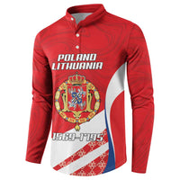 Poland-Lithuania Personalized Button Sweatshirt Heraldic Eagle and Vytis Historical