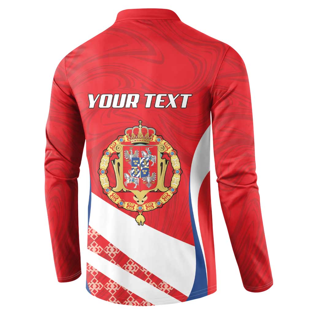 Poland-Lithuania Personalized Button Sweatshirt Heraldic Eagle and Vytis Historical