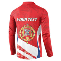 Poland-Lithuania Personalized Button Sweatshirt Heraldic Eagle and Vytis Historical
