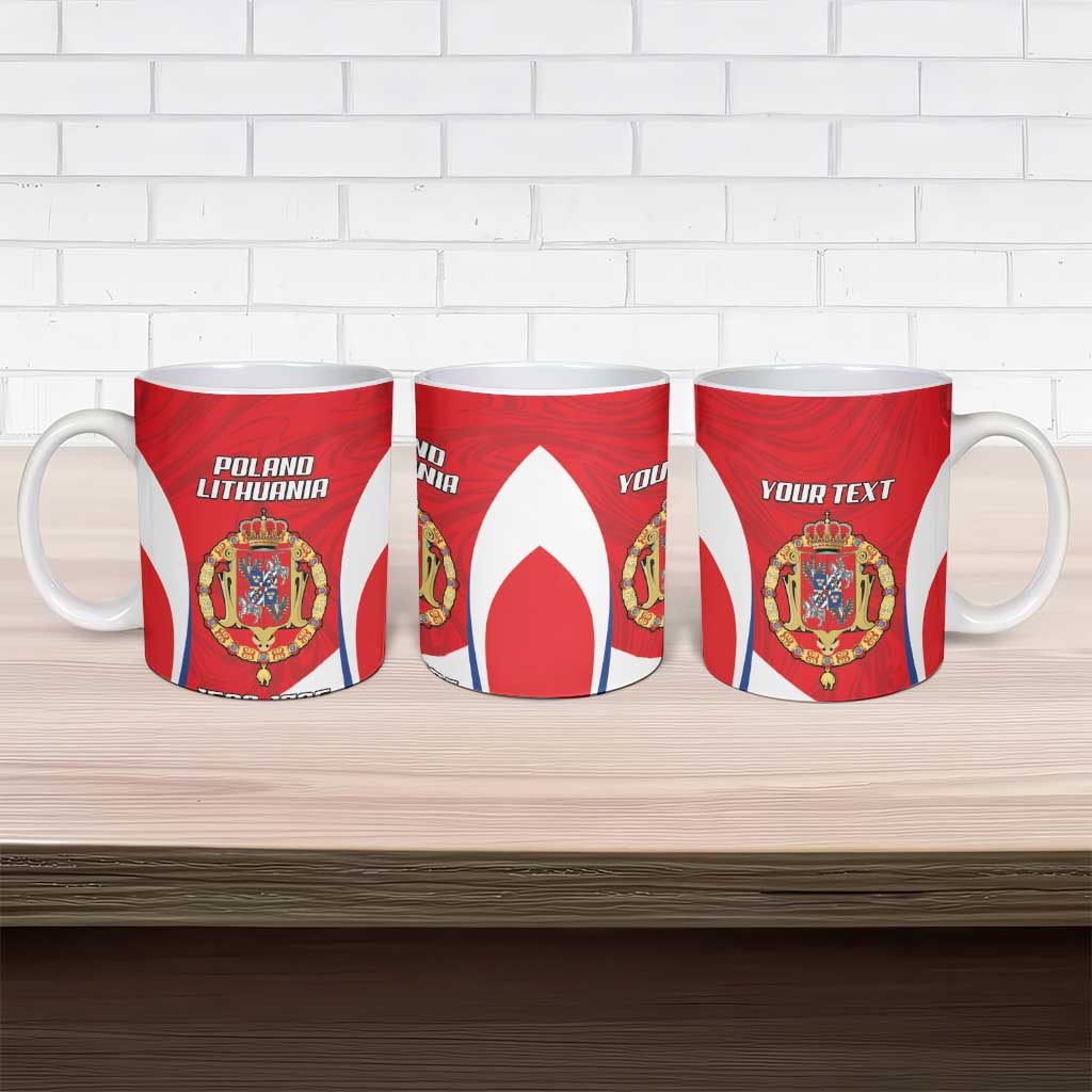 Poland-Lithuania Personalized Ceramic Mug Heraldic Eagle and Vytis Historical