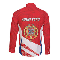 Poland-Lithuania Personalized Long Sleeve Button Shirt Heraldic Eagle and Vytis Historical