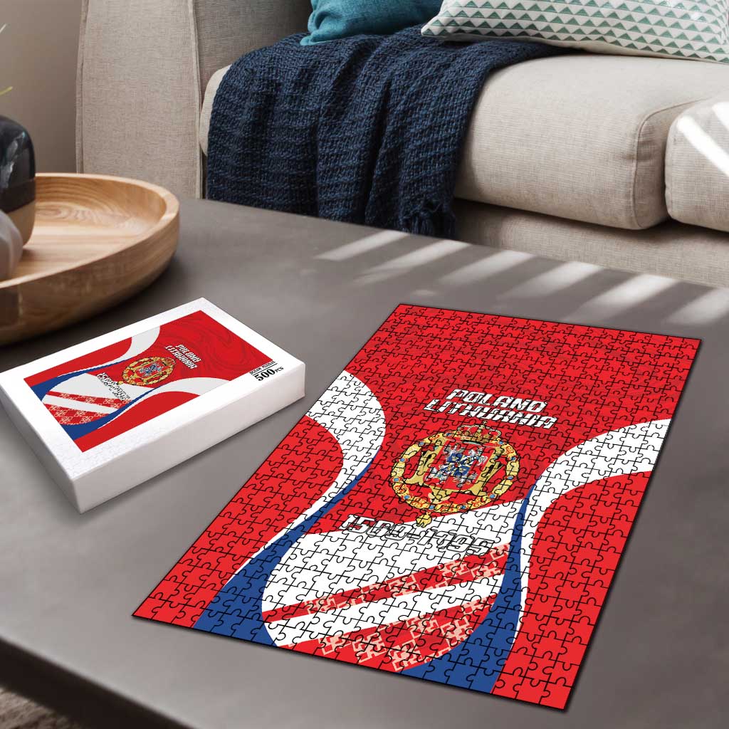 Poland-Lithuania Puzzle Heraldic Eagle and Vytis Historical