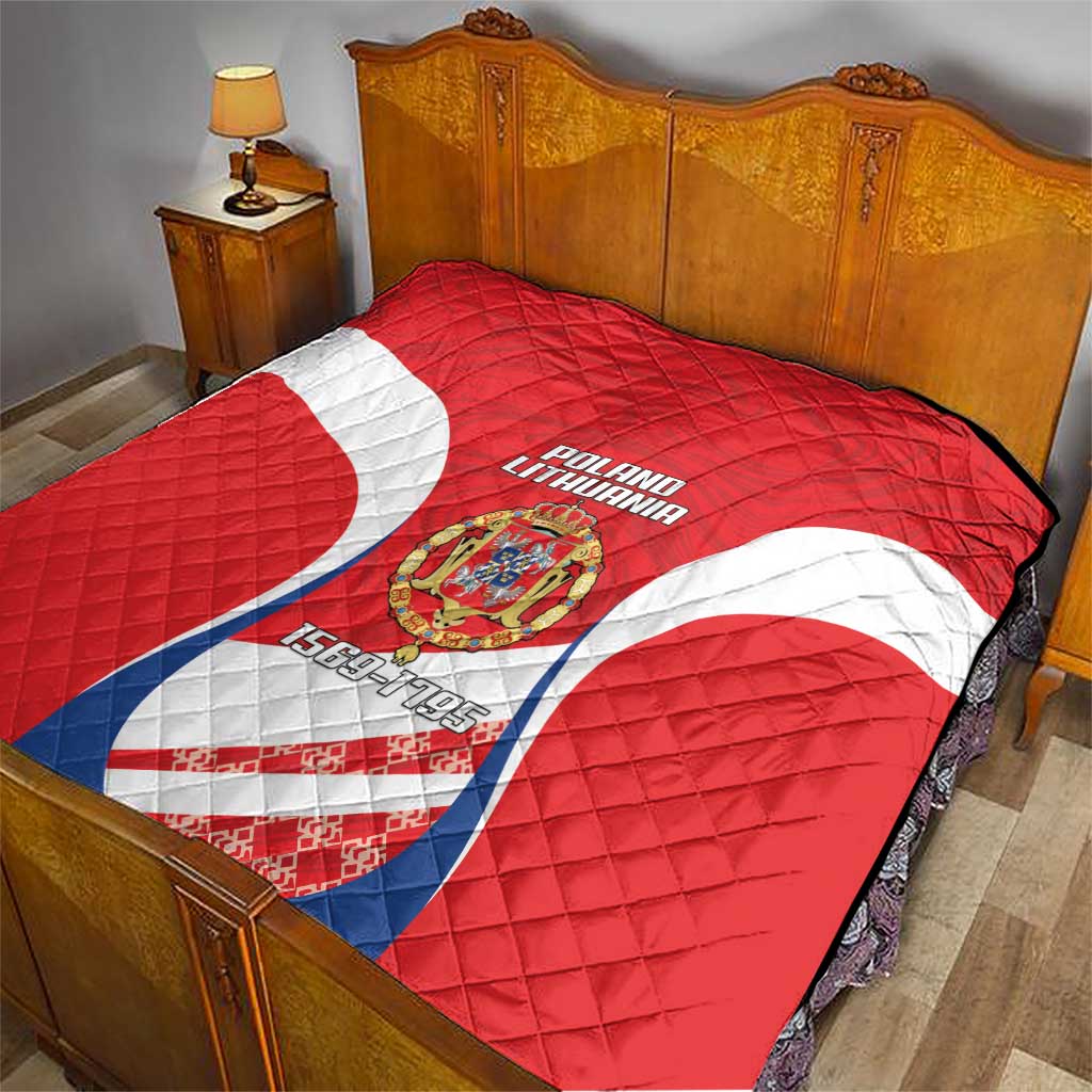 Poland-Lithuania Quilt Heraldic Eagle and Vytis Historical