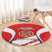 Poland-Lithuania Round Carpet Heraldic Eagle and Vytis Historical