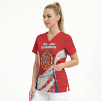 Poland-Lithuania Personalized Scrub Top Heraldic Eagle and Vytis Historical