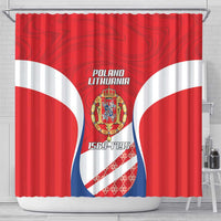 Poland-Lithuania Shower Curtain Heraldic Eagle and Vytis Historical