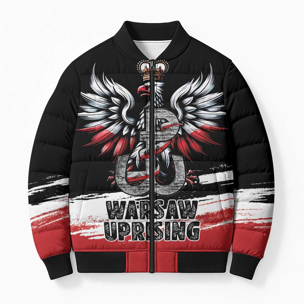 Warsaw Uprising 1944 Bomber Puffer Jacket Polska Walczy Kotwica