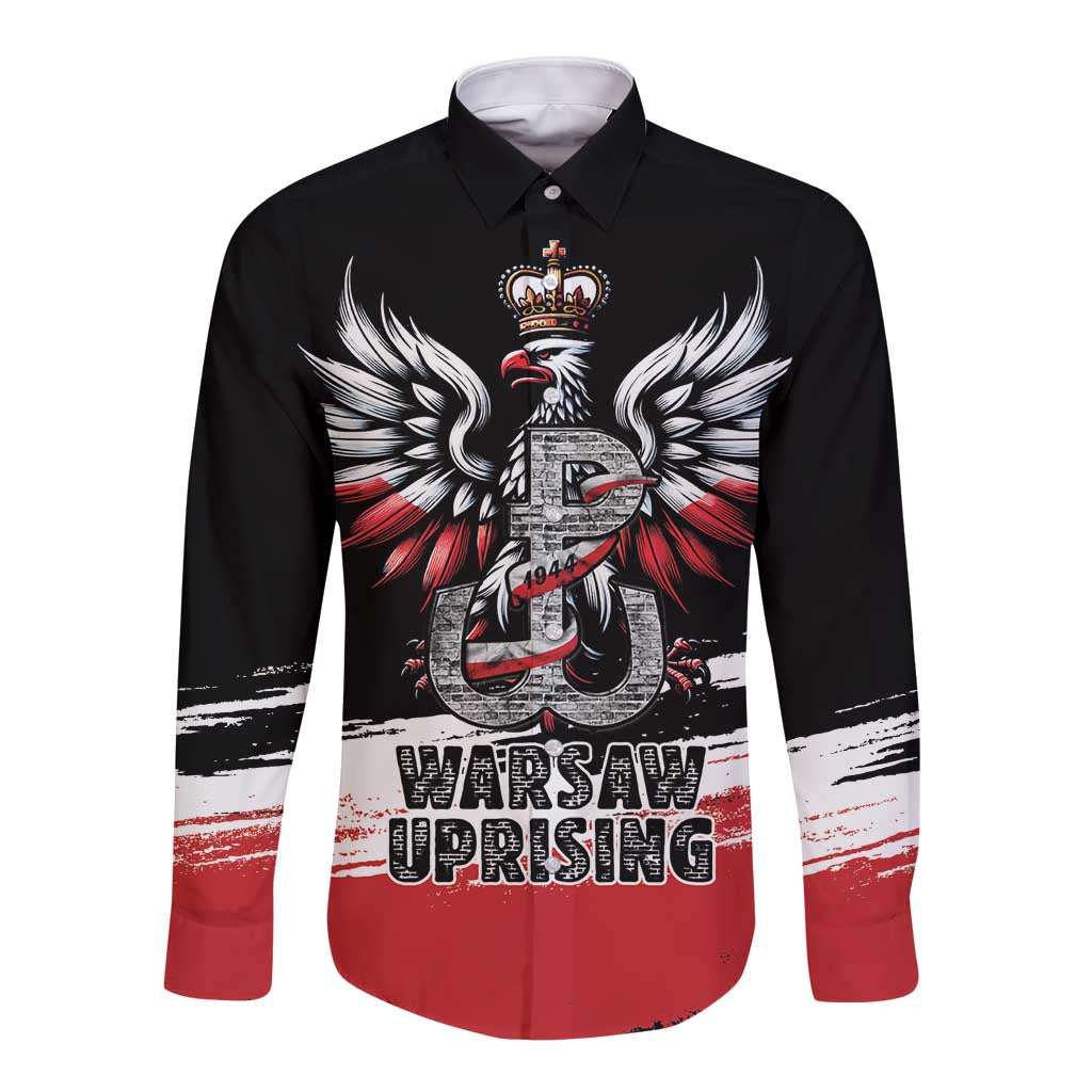 Warsaw Uprising 1944 Long Sleeve Button Shirt Polska Walczy Kotwica
