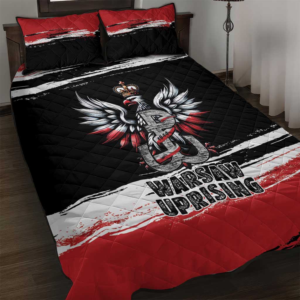 Warsaw Uprising 1944 Quilt Bed Set Polska Walczy Kotwica