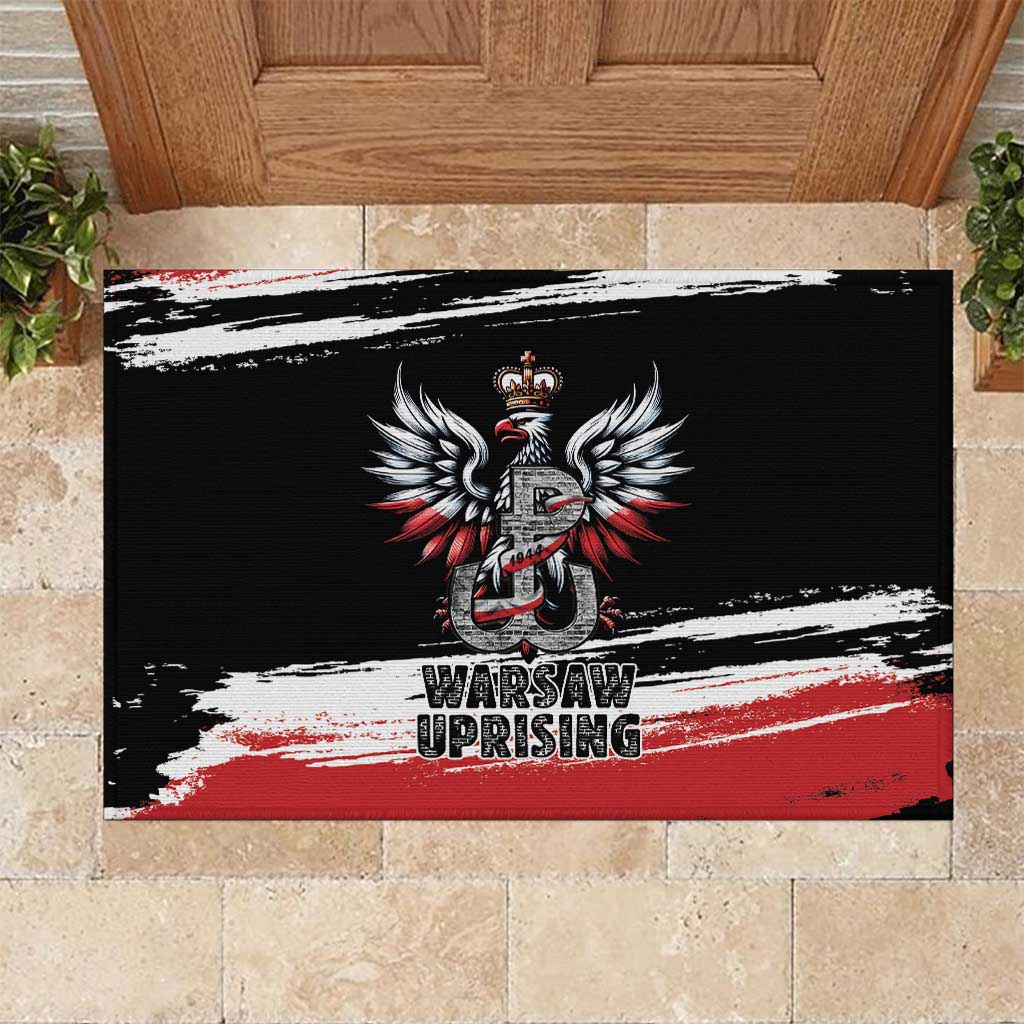 Warsaw Uprising 1944 Rubber Doormat Polska Walczy Kotwica