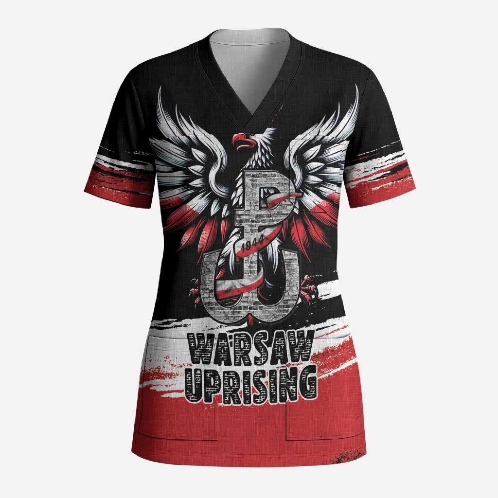 Warsaw Uprising 1944 Scrub Top Polska Walczy Kotwica
