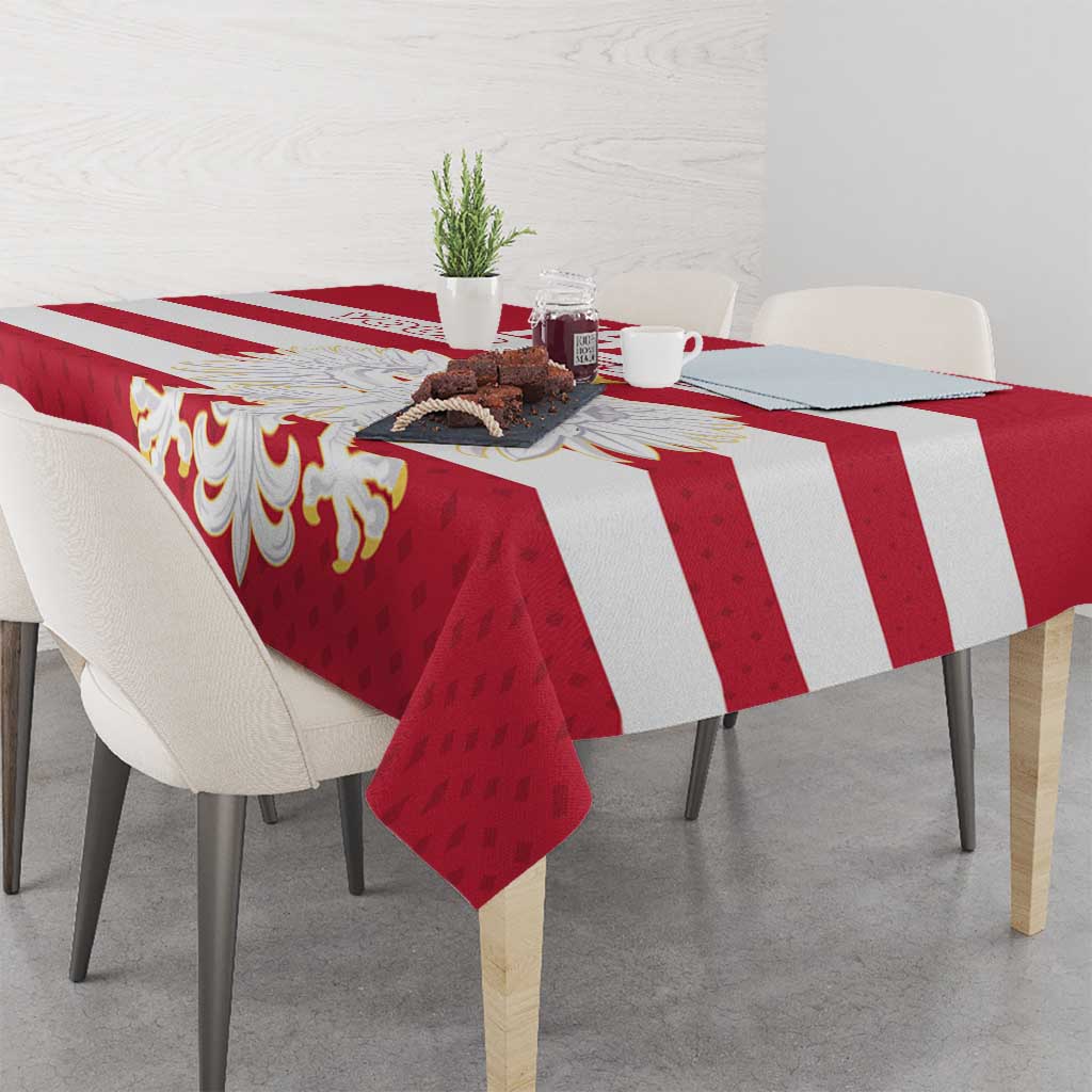 Custom Poland Rugby Tablecloth Biało-czerwoni Go Champion