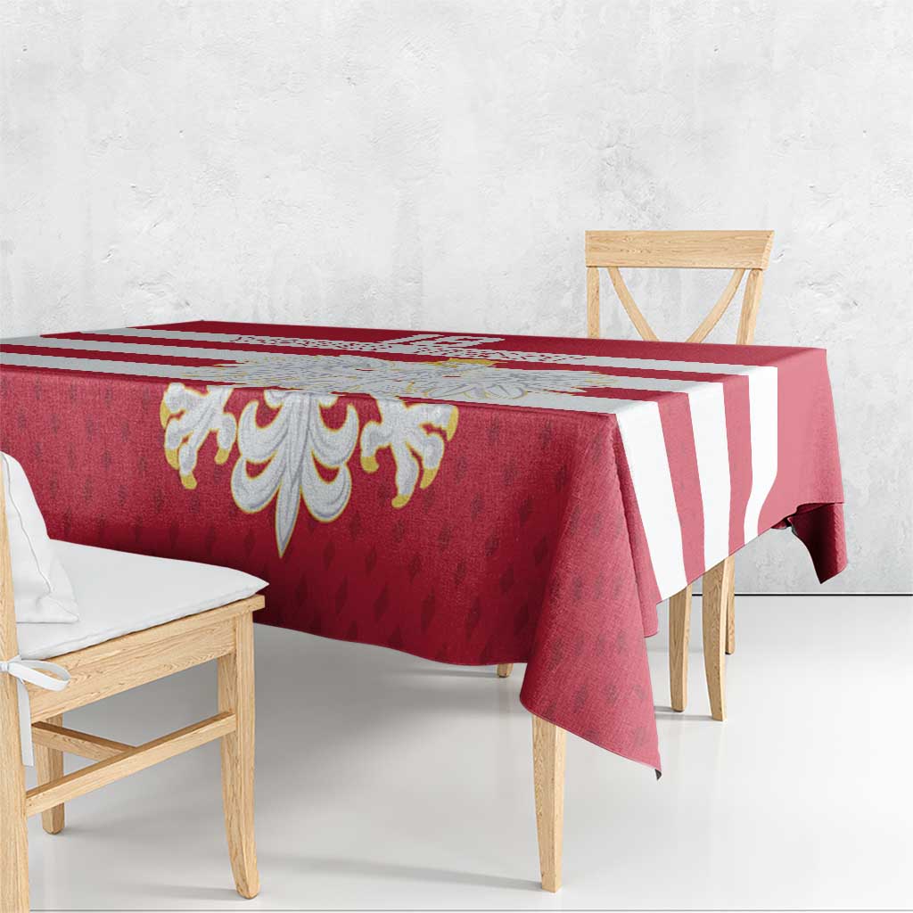 Custom Poland Rugby Tablecloth Biało-czerwoni Go Champion