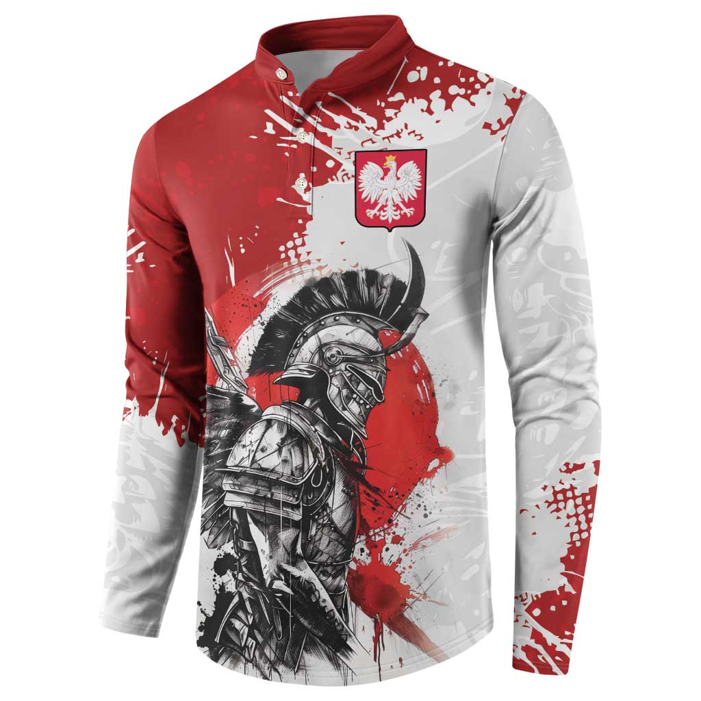 Polish Winged Hussar Button Sweatshirt Grunge Style