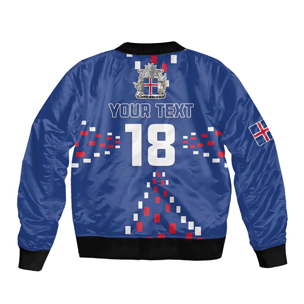 Custom Iceland Football Bomber Jacket Go Champion