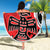 Personalized Canada Haida Eagle Beach Blanket Red Style - Wonder Print Shop