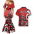 Personalized Canada Haida Eagle Couples Matching Mermaid Dress and Hawaiian Shirt Red Style - Wonder Print Shop