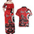 Personalized Canada Haida Eagle Couples Matching Off Shoulder Maxi Dress and Hawaiian Shirt Red Style - Wonder Print Shop