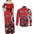 Personalized Canada Haida Eagle Couples Matching Off Shoulder Maxi Dress and Long Sleeve Button Shirt Red Style - Wonder Print Shop