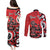 Personalized Canada Haida Eagle Couples Matching Puletasi and Long Sleeve Button Shirt Red Style - Wonder Print Shop