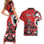 Personalized Canada Haida Eagle Couples Matching Short Sleeve Bodycon Dress and Hawaiian Shirt Red Style - Wonder Print Shop