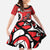 Personalized Canada Haida Eagle Family Matching Off Shoulder Maxi Dress and Hawaiian Shirt Red Style - Wonder Print Shop