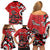 Personalized Canada Haida Eagle Family Matching Off Shoulder Short Dress and Hawaiian Shirt Red Style - Wonder Print Shop