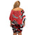 Personalized Canada Haida Eagle Family Matching Off Shoulder Short Dress and Hawaiian Shirt Red Style - Wonder Print Shop