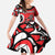 Personalized Canada Haida Eagle Kid Short Sleeve Dress Red Style - Wonder Print Shop