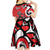 Personalized Canada Haida Eagle Kid Short Sleeve Dress Red Style - Wonder Print Shop