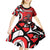 Personalized Canada Haida Eagle Kid Short Sleeve Dress Red Style - Wonder Print Shop