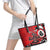 Personalized Canada Haida Eagle Leather Tote Bag Red Style - Wonder Print Shop