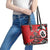 Personalized Canada Haida Eagle Leather Tote Bag Red Style - Wonder Print Shop