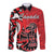 Personalized Canada Haida Eagle Long Sleeve Button Shirt Red Style - Wonder Print Shop