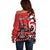 Personalized Canada Haida Eagle Off Shoulder Sweater Red Style - Wonder Print Shop