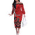 Personalized Canada Haida Eagle Off The Shoulder Long Sleeve Dress Red Style - Wonder Print Shop