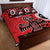 Personalized Canada Haida Eagle Quilt Bed Set Red Style