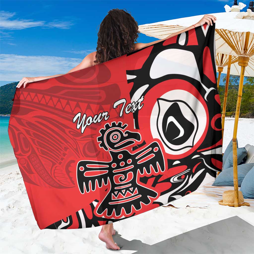 Personalized Canada Haida Eagle Sarong Red Style