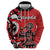 Personalized Canada Haida Eagle Zip Hoodie Red Style