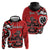 Personalized Canada Haida Eagle Zip Hoodie Red Style