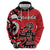 Personalized Canada Haida Eagle Zip Hoodie Red Style