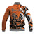 Personalized Canada Haida Eagle Baseball Jacket Orange Style - Wonder Print Shop