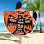 Personalized Canada Haida Eagle Beach Blanket Orange Style - Wonder Print Shop