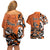 Personalized Canada Haida Eagle Couples Matching Off Shoulder Short Dress and Hawaiian Shirt Orange Style - Wonder Print Shop