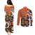 Personalized Canada Haida Eagle Couples Matching Puletasi and Long Sleeve Button Shirt Orange Style - Wonder Print Shop