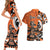 Personalized Canada Haida Eagle Couples Matching Short Sleeve Bodycon Dress and Hawaiian Shirt Orange Style - Wonder Print Shop