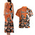 Personalized Canada Haida Eagle Couples Matching Tank Maxi Dress and Hawaiian Shirt Orange Style - Wonder Print Shop