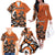 Personalized Canada Haida Eagle Family Matching Off The Shoulder Long Sleeve Dress and Hawaiian Shirt Orange Style - Wonder Print Shop