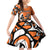 Personalized Canada Haida Eagle Family Matching Off Shoulder Short Dress and Hawaiian Shirt Orange Style - Wonder Print Shop