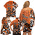 Personalized Canada Haida Eagle Family Matching Off Shoulder Short Dress and Hawaiian Shirt Orange Style - Wonder Print Shop